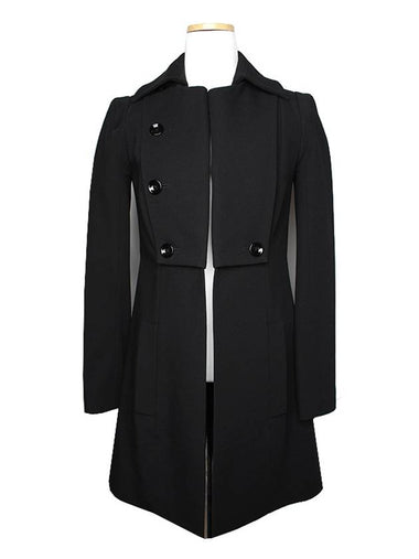 Black pure wool double button coat 44 - CHLOE - BALAAN 1