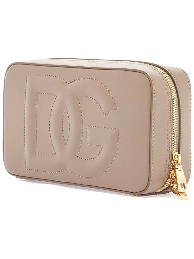 taupe leather shoulder bag with gold zip - DOLCE&GABBANA - BALAAN 3