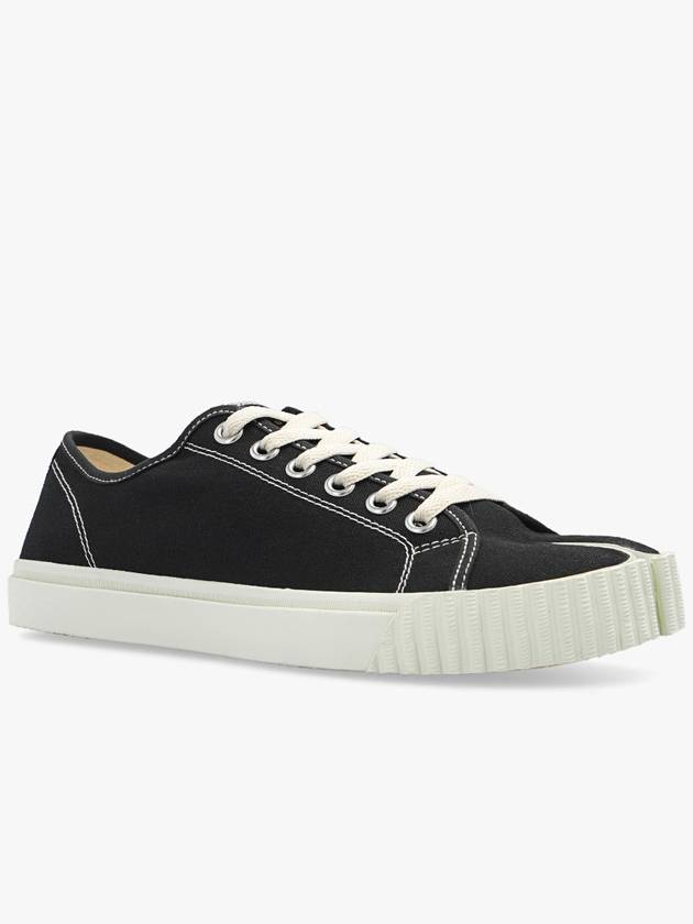 Tabi Cotton Low Top Sneakers Black - MAISON MARGIELA - BALAAN 4