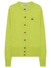 Women's ORB Embroidered Logo Cardigan Yellow - VIVIENNE WESTWOOD - BALAAN 2