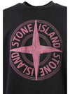 Garment Dyed Stitches Four Print Crewneck Sweatshirt Black - STONE ISLAND - BALAAN 4