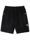 Wappen Patch Old Regular Fit Shorts Black - STONE ISLAND - BALAAN 2