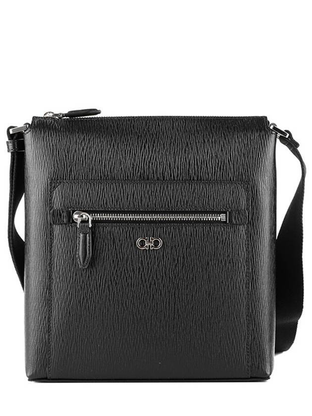 Men's Gancini Cross Bag Black - SALVATORE FERRAGAMO - BALAAN 1