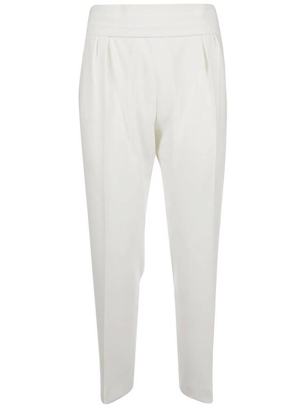 Women's High Waist Slim Fit Pants White - MAX MARA - BALAAN 2