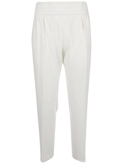 Women's High Waist Slim Fit Pants White - MAX MARA - BALAAN 2