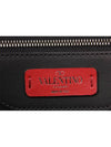 VLTN White Logo Document Clutch Bag Black - VALENTINO - BALAAN 7