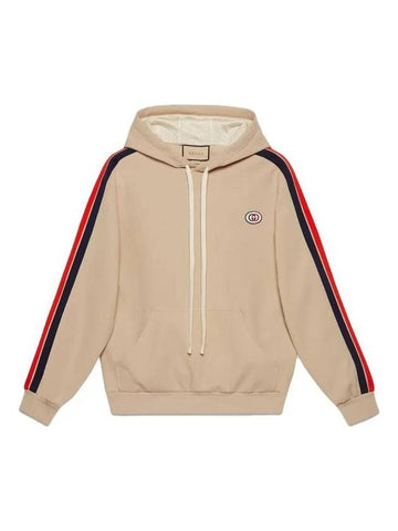 Jersey Sweatshirt Hooded Beige - GUCCI - BALAAN 1