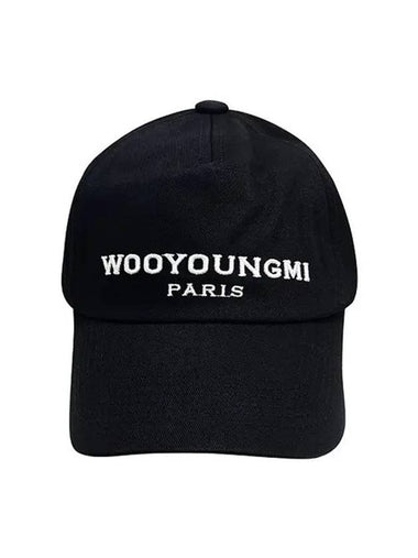 Embroidery Logo Paris Ball Cap Black - WOOYOUNGMI - BALAAN 1