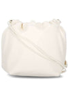 Women's Embossed Logo Leather Shoulder Cross Bag White - JIL SANDER - BALAAN 1