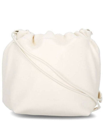 Women's Embossed Logo Leather Shoulder Cross Bag White - JIL SANDER - BALAAN 1