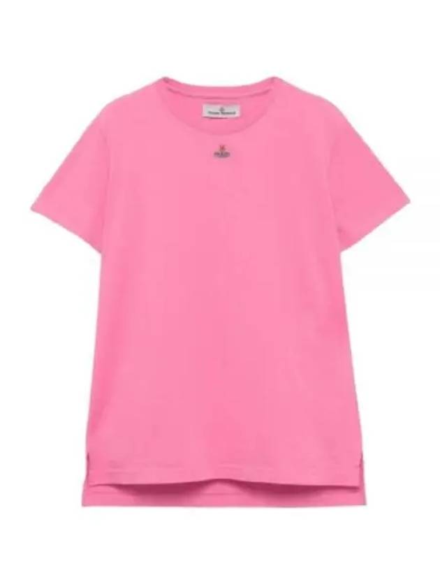 Embroided ORB Peru Short Sleeve T-Shirt Pink - VIVIENNE WESTWOOD - BALAAN 2