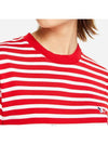 Fox Logo Stripe Long Sleeve T-Shirt Red - MAISON KITSUNE - BALAAN 6