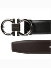 Gancini Reversible Adjustable Calfskin Leather Belt Black - SALVATORE FERRAGAMO - BALAAN 4