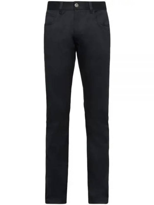 Stretch Drill Five-Pocket Cotton Jeans Black - PRADA - BALAAN 2