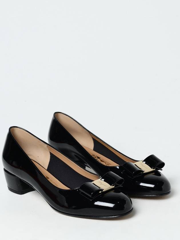 Vara Bow Patent Pumps Black - SALVATORE FERRAGAMO - BALAAN 3