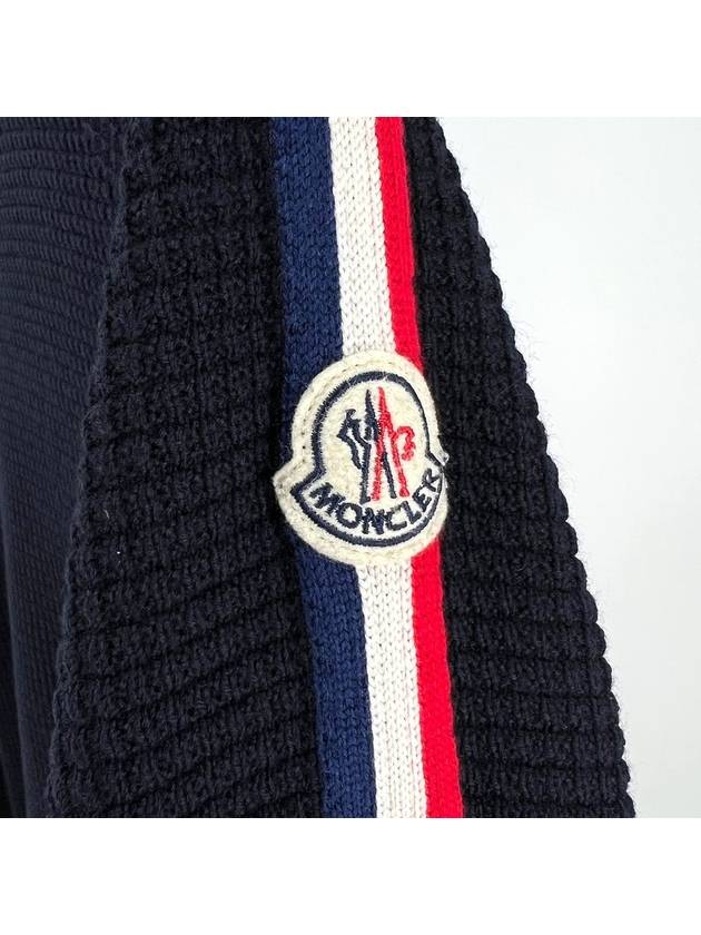 Three stripe side long sleeved knit sweater navy size M - MONCLER - BALAAN 4