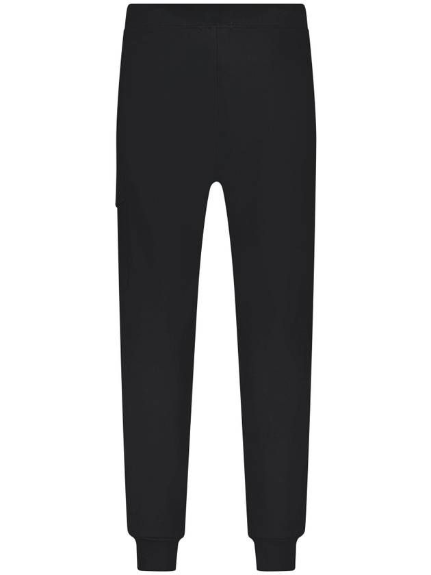 Diagonal Raised Fleece Track Pants Black - CP COMPANY - BALAAN 3