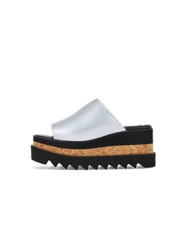 STELLA McCARTNEY SNEAK ELYSE SLIDE SILVER - STELLA MCCARTNEY - BALAAN 1