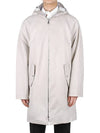 Waterproof Cotton Twill T-Dart Hooded Jacket Khaki - THOM BROWNE - BALAAN 3