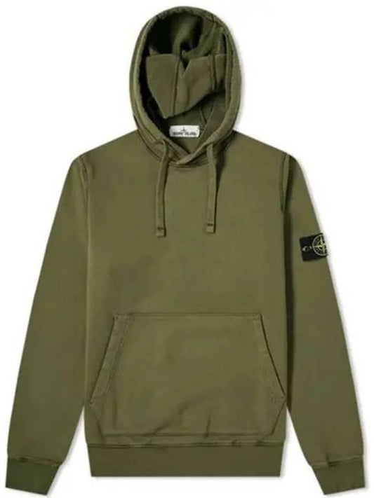 Wappen Patch Cotton Hoodie Khaki - STONE ISLAND - BALAAN 2