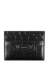 Neo Classic Crocodile Effect Card Wallet Black - BALENCIAGA - BALAAN 2