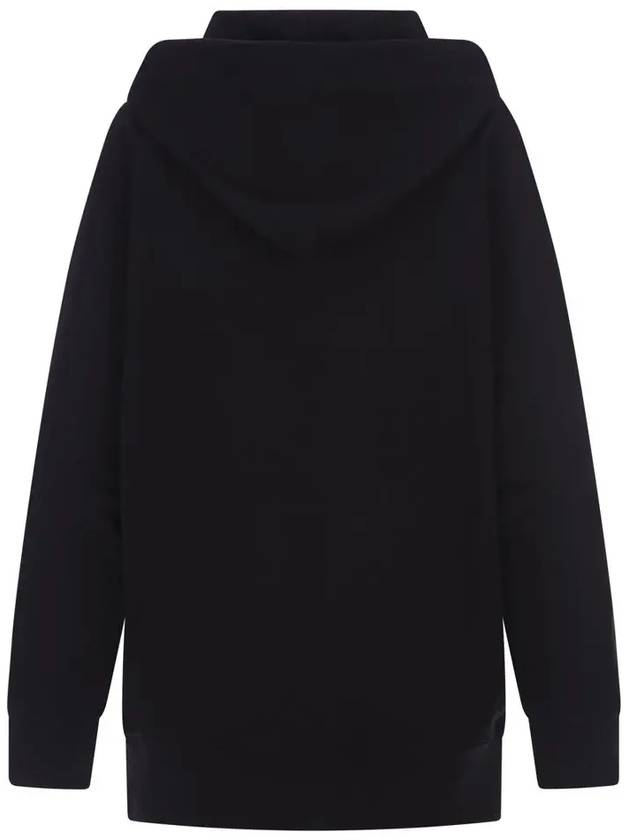 Lillo Graphic Print Cotton Hoodie Black - MAX MARA - BALAAN 4