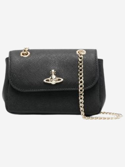 ORB Plaque Shoulder Bag Black - VIVIENNE WESTWOOD - BALAAN 2