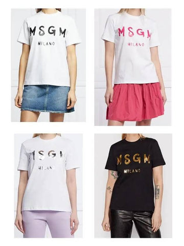 Logo optical tshirt 2000MDM510 200002 - MSGM - BALAAN 1