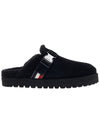 MON Suede Slippers Black - MONCLER - BALAAN 3