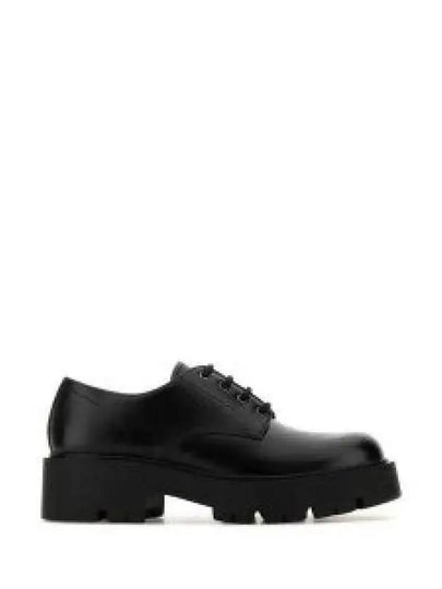 Brushed Leather Derby Black - PRADA - BALAAN 2