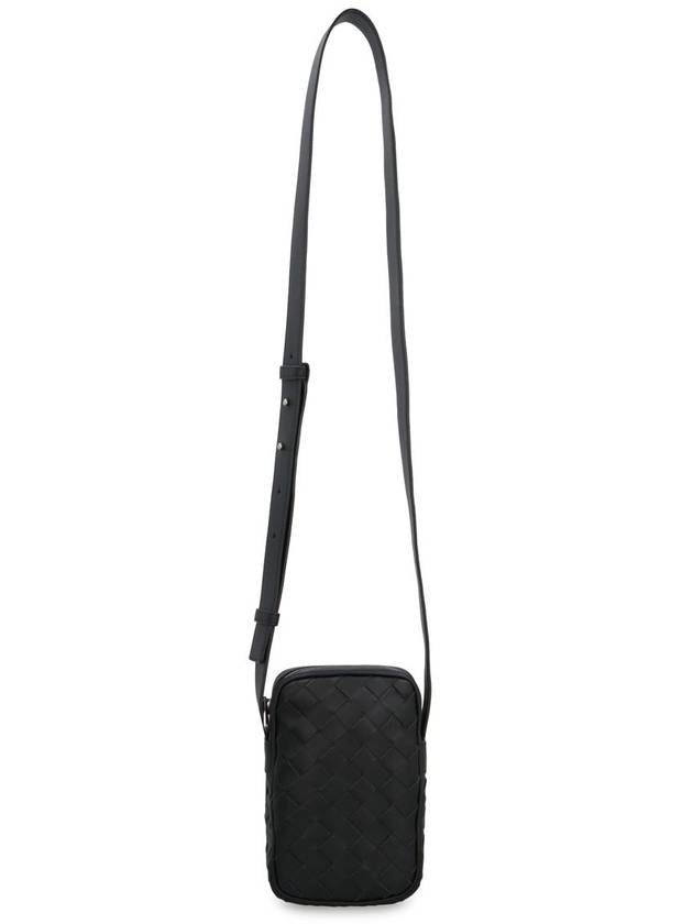 Intrecciato Rectangle Mini Cross Bag Black - BOTTEGA VENETA - BALAAN 6