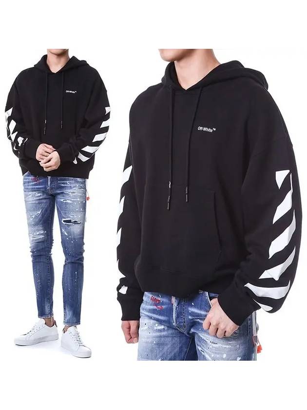 Diag Logo Cotton Hood Black - OFF WHITE - BALAAN 2