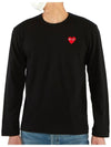 Red Heart Wappen Long-Sleeve T-Shirt Black  P1 T118 1 - COMME DES GARCONS - BALAAN 6