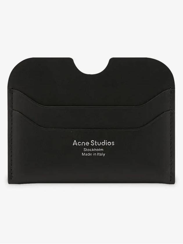 Silver Logo Card Wallet Black - ACNE STUDIOS - BALAAN.