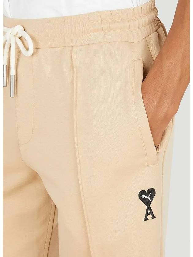 PUMA heart logo embroidered wide track pants - AMI - BALAAN 4