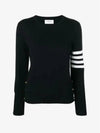 4-Bar Milano Stitch Crew Neck Knit Top Navy - THOM BROWNE - BALAAN 3