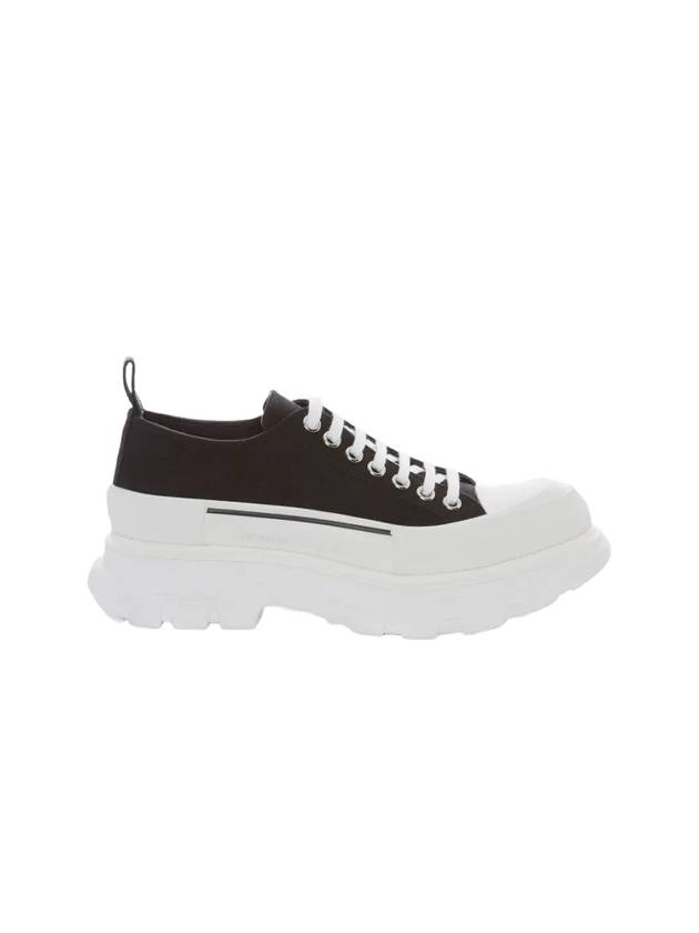 Tread Slick Low Top Sneakers Black White - ALEXANDER MCQUEEN - BALAAN 3