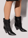 Nikki Ankle Middle Boots Black - SAINT LAURENT - BALAAN 3