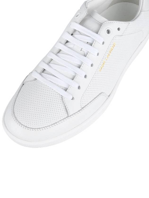 Court Classic Perforated Leather Low Top Sneakers White - SAINT LAURENT - BALAAN 8