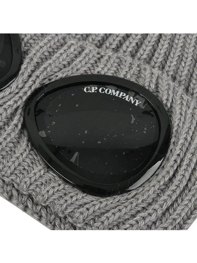 Signature Goggles Wool Beanie Grey - CP COMPANY - BALAAN 3