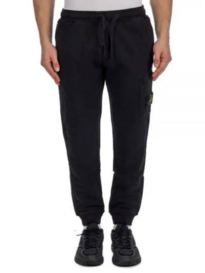 Cotton Fleece Cargo Truck Pants Black - STONE ISLAND - BALAAN 2