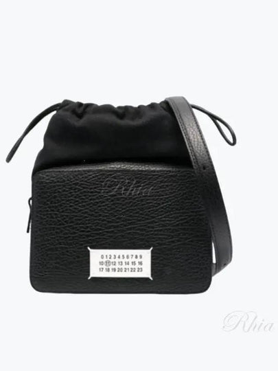 Logo Patch Leather Bucket Cross Bag Black - MAISON MARGIELA - BALAAN 2