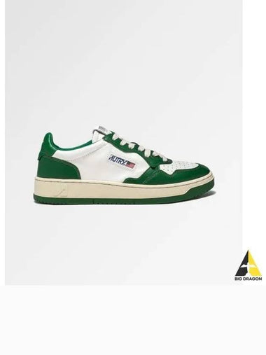 Medalist sneakers in leather white green - AUTRY - BALAAN 1