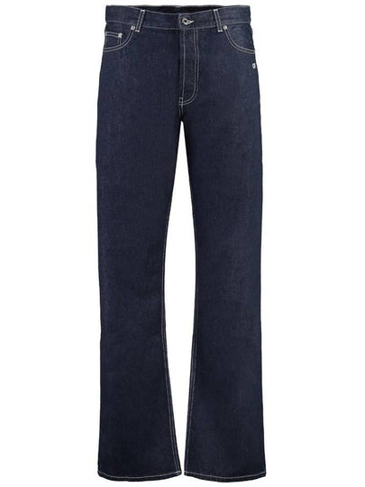 denim straight pants OMYA180F23DEN001 4761 DENIM - OFF WHITE - BALAAN 2