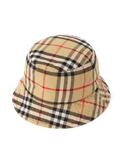 Check Cotton Bucket Hat Beige - BURBERRY - BALAAN 2