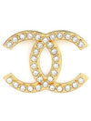 Gold CC Crystal Brooch AB9915 - CHANEL - BALAAN 1