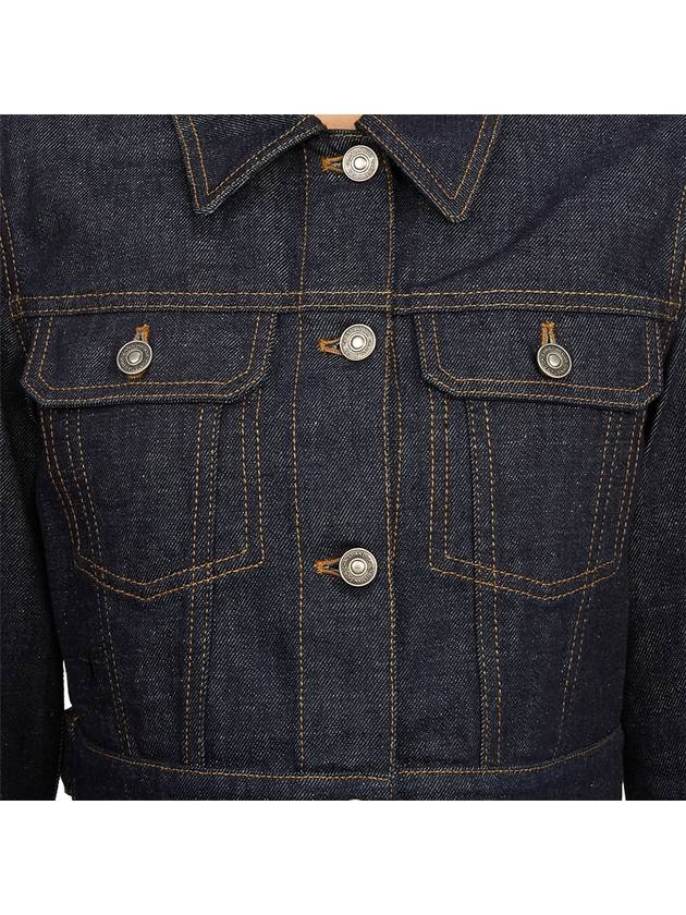 Women's Cropped Denim Jacket Navy - DIOR - BALAAN 11