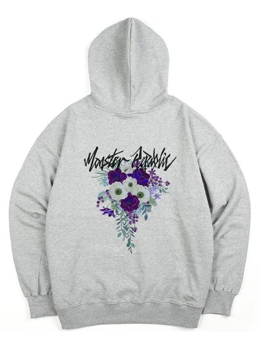 Movement Flower Lavender Purple Hoodie Gray - MONSTER REPUBLIC - BALAAN 1