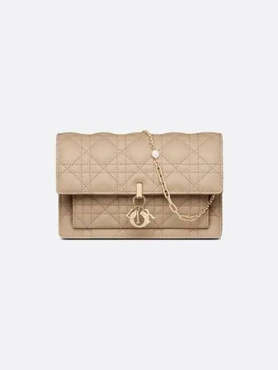 Lady Chain Canage Lambskin Pouch Bag Sand - DIOR - BALAAN 2