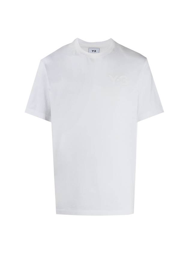 Casual Logo Short Sleeve T-Shirt White - Y-3 - BALAAN 1